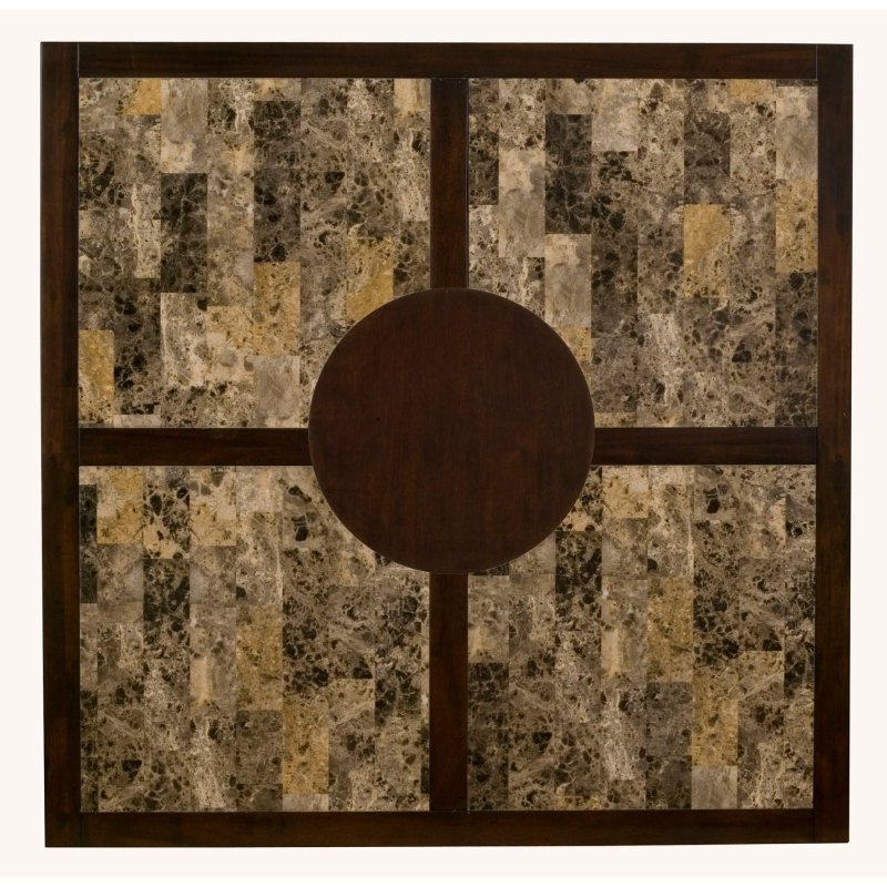 Capitola Faux Marble Large Pub Table, Espresso - FCHF CITY