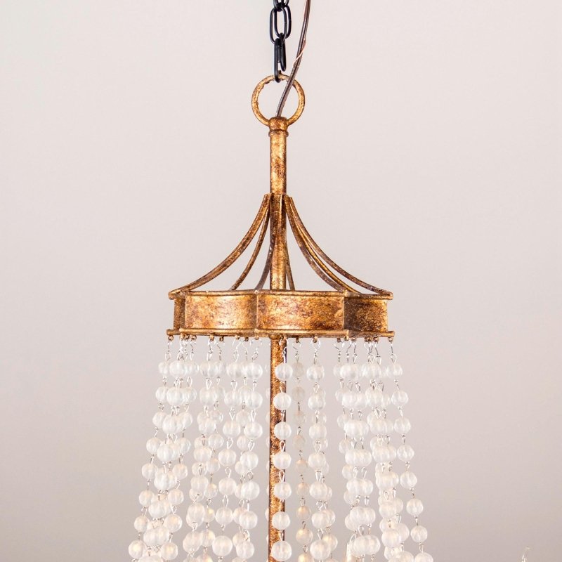 Chappell 8 - Light Rustic Gold Candle Style Empire Chandelier - FCHF CITY