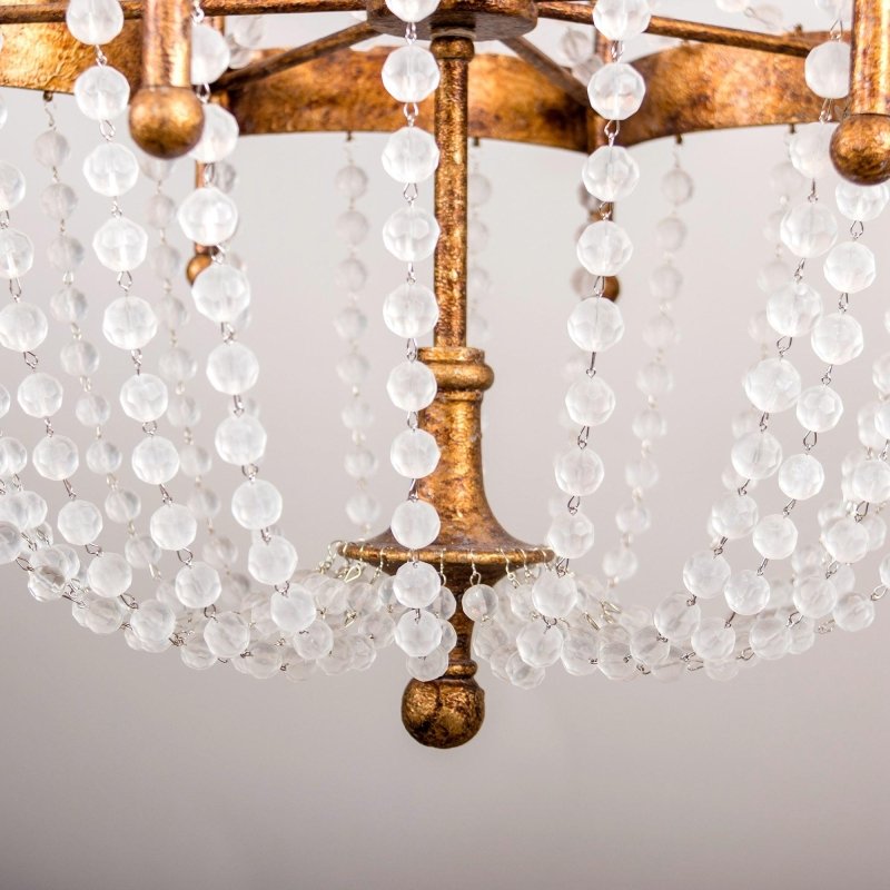 Chappell 8 - Light Rustic Gold Candle Style Empire Chandelier - FCHF CITY