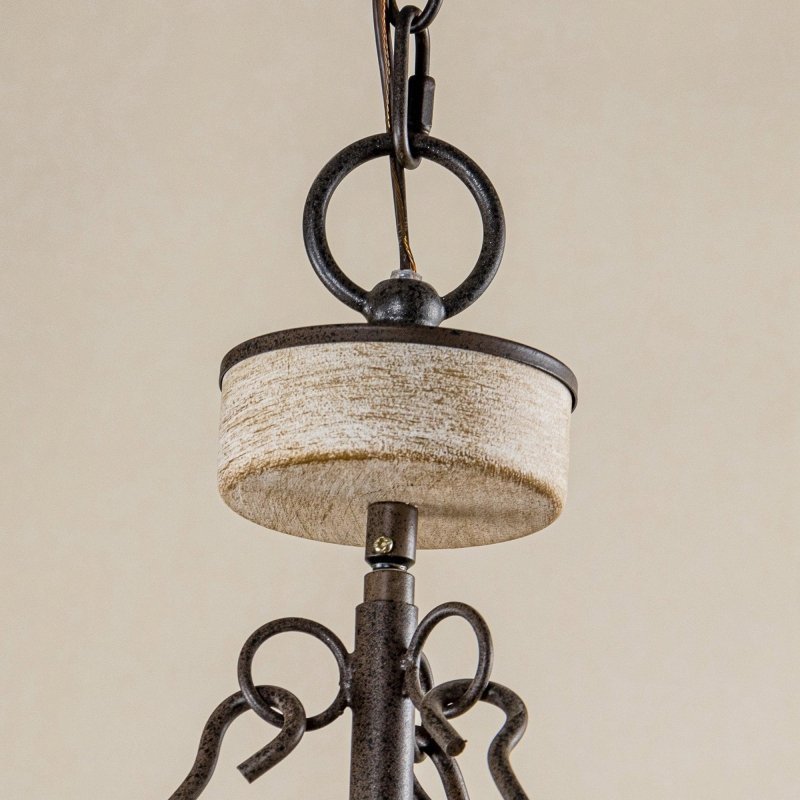 Chokio 3 - Light Distressed White Drum Chandelier - FCHF CITY