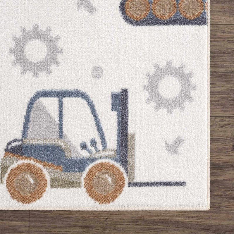 Construction Trucks Washable Kids Rug - FCHF CITY