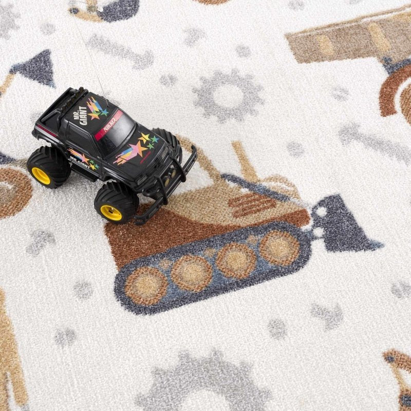Construction Trucks Washable Kids Rug - FCHF CITY