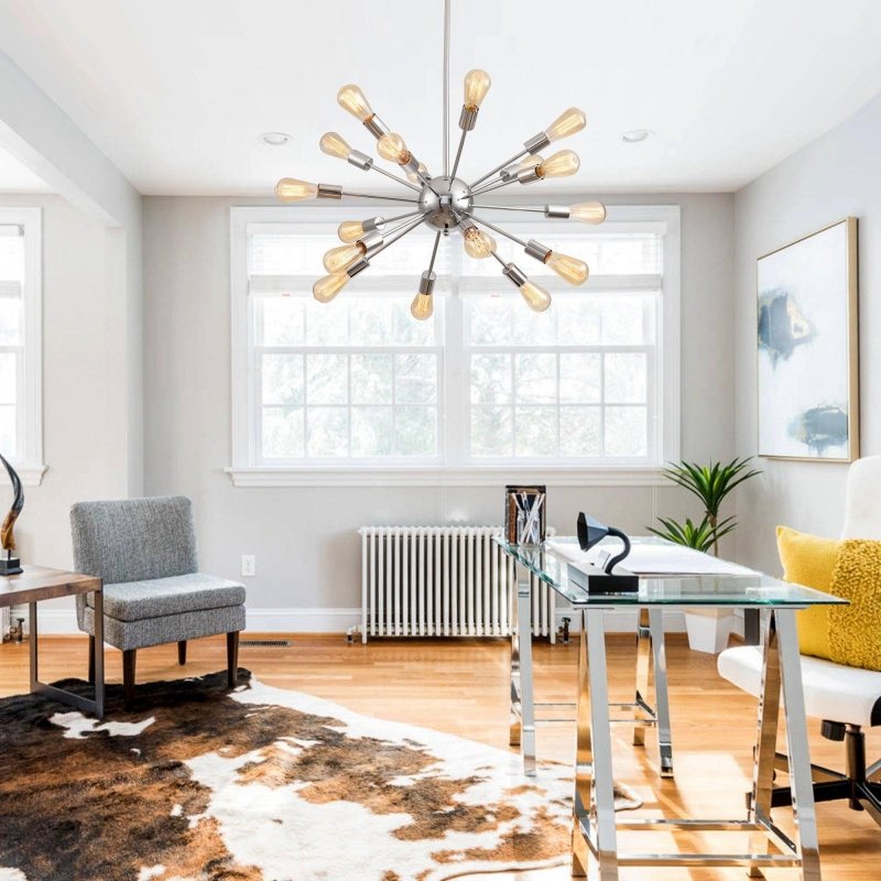 Cordell 18 - Light Chrome Sputnik Sphere Chandelier - FCHF CITY