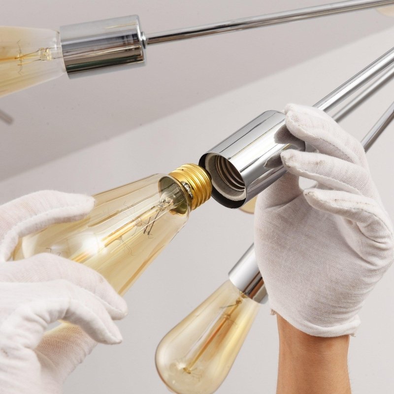 Cordell 18 - Light Chrome Sputnik Sphere Chandelier - FCHF CITY