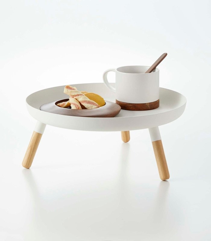 Countertop Pedestal Tray (5" H) - Steel + Wood - FCHF CITY