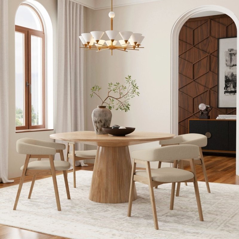 Cove Round Dining Table, Natural - FCHF CITY