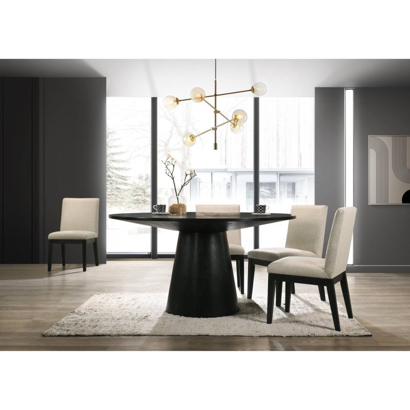 Cove Round Dining Table, Vintage Black - FCHF CITY