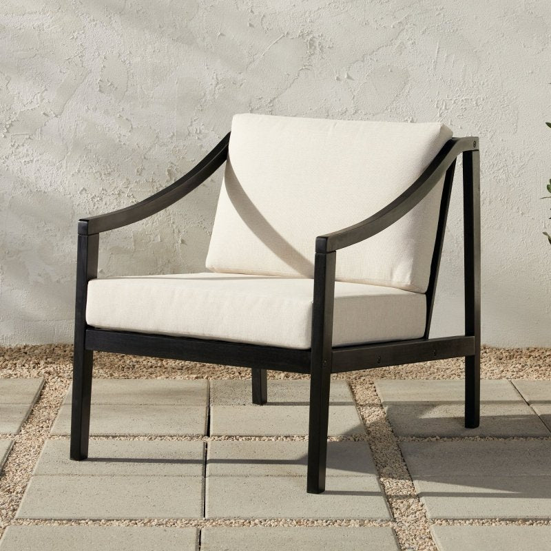 Covina Modern Wood Outdoor Lounge Chair - FCHF CITY