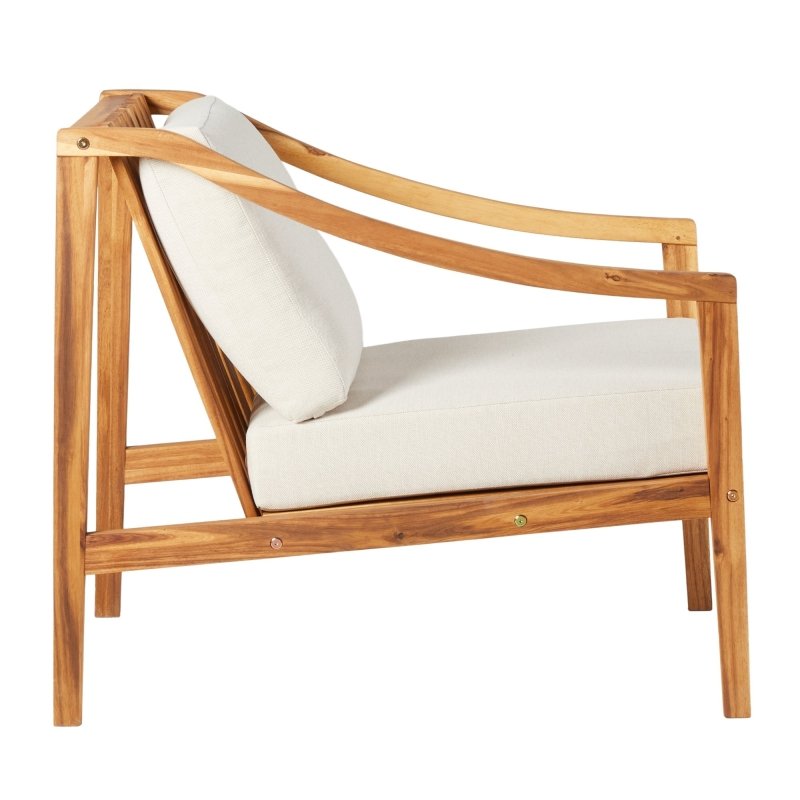 Covina Modern Wood Outdoor Lounge Chair - FCHF CITY