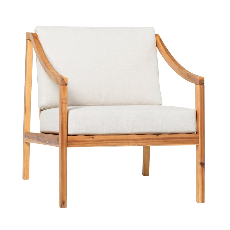 Covina Modern Wood Outdoor Lounge Chair - FCHF CITY