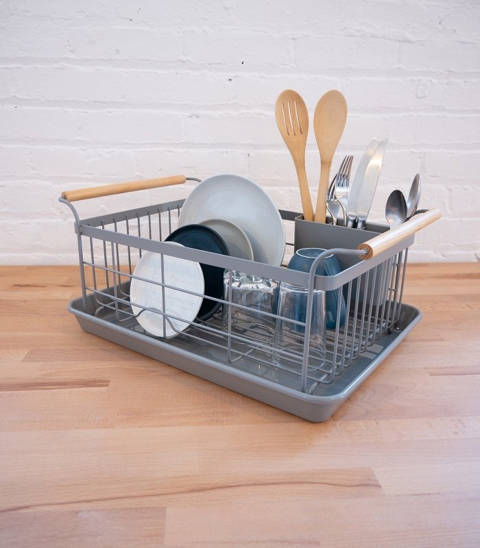 Dish Rack - Steel + Wood - FCHF CITY