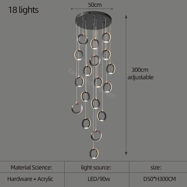 Durnten Staircase Chandelier - FCHF CITY