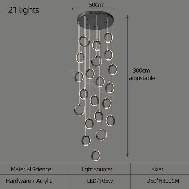 Durnten Staircase Chandelier - FCHF CITY