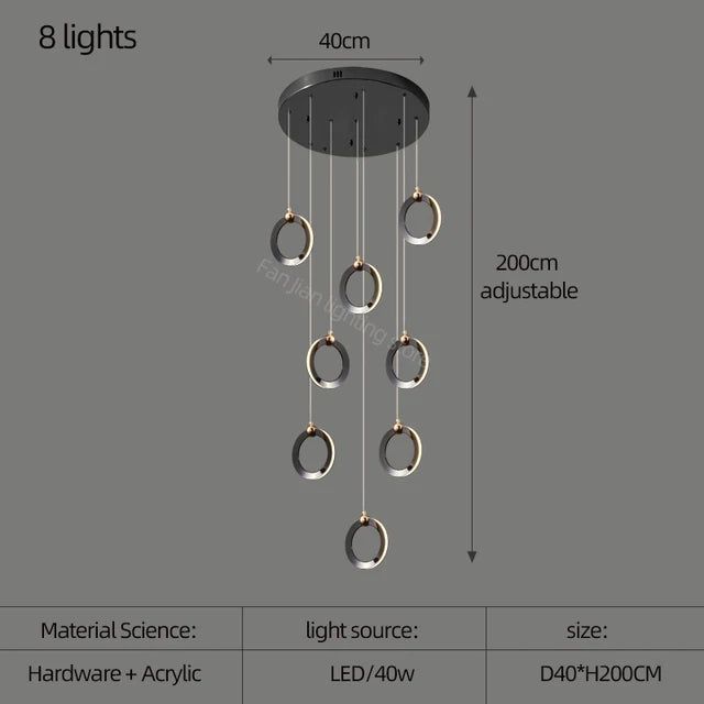 Durnten Staircase Chandelier - FCHF CITY