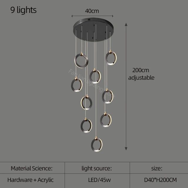 Durnten Staircase Chandelier - FCHF CITY