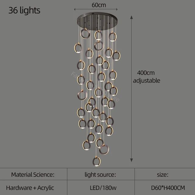 Durnten Staircase Chandelier - FCHF CITY