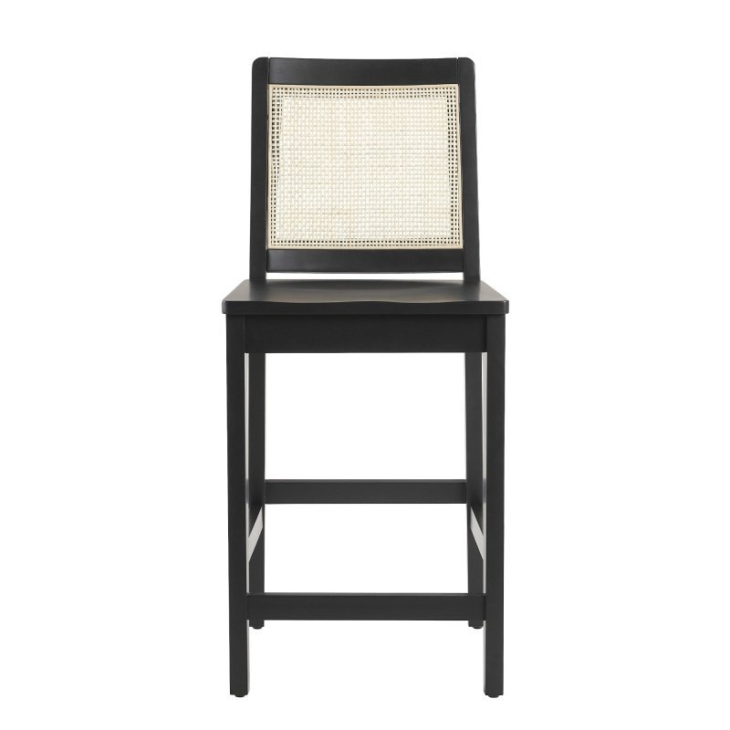 Emmeline Rattan Wood Bar Stool, Set of 2 - FCHF CITY