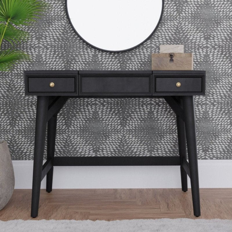 Flynn Bedroom Vanity, Black - FCHF CITY