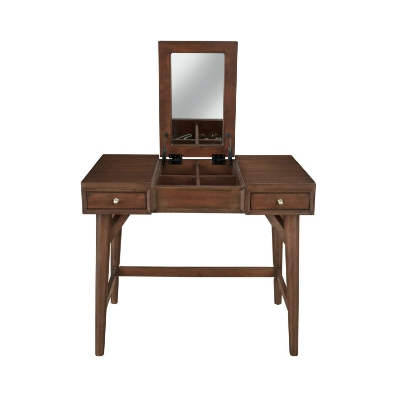 Flynn Bedroom Vanity, Walnut - FCHF CITY