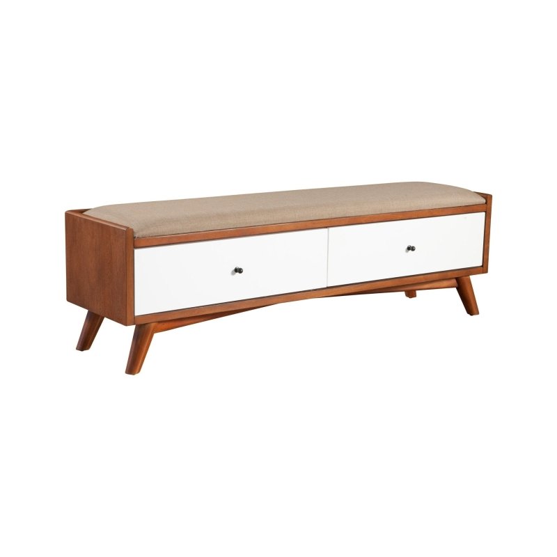 Flynn Bench, Acorn/White - FCHF CITY