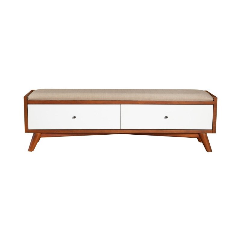 Flynn Bench, Acorn/White - FCHF CITY