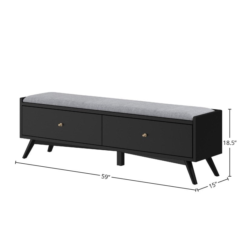 Flynn Bench, Black - FCHF CITY