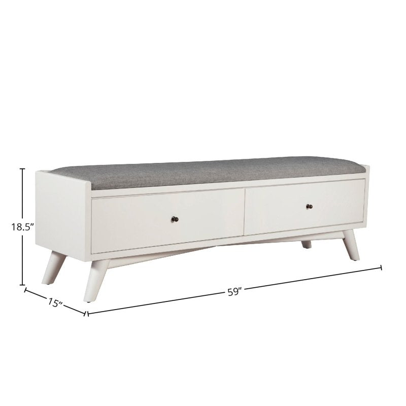 Flynn Bench, White - FCHF CITY
