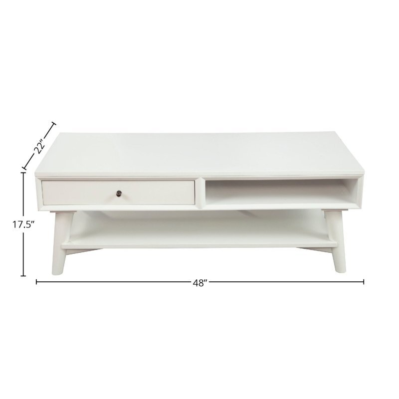 Flynn Coffee Table, White - FCHF CITY