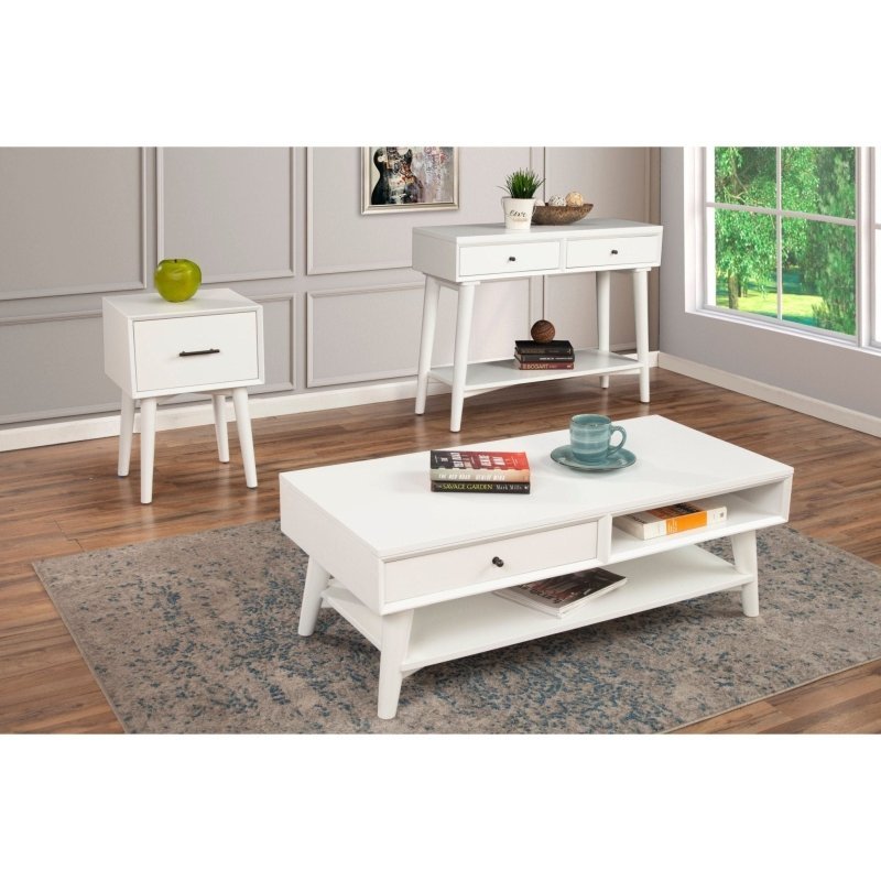 Flynn Console Table, White - FCHF CITY