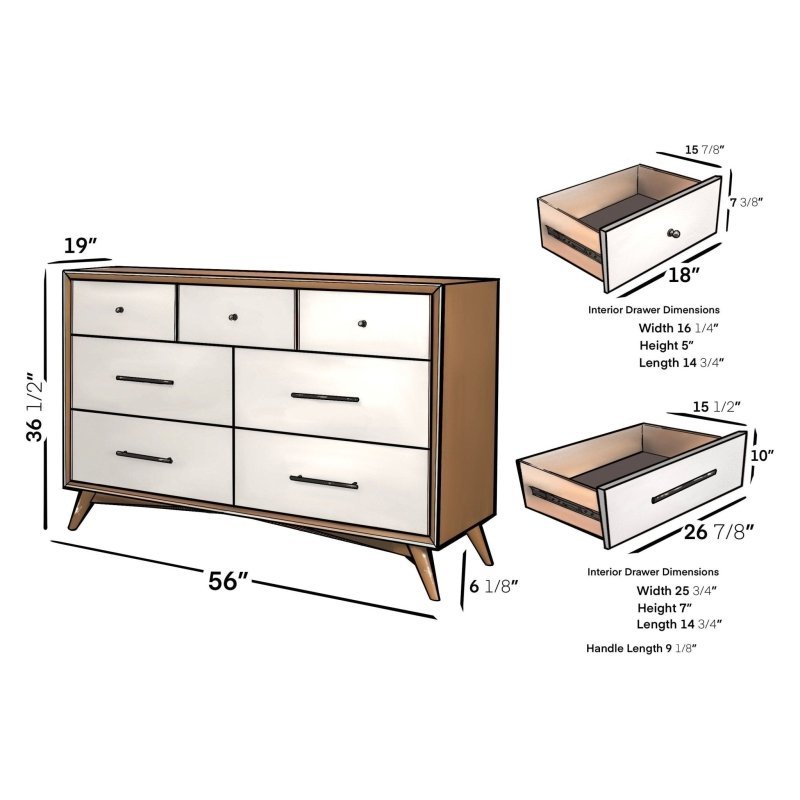 Flynn Dresser, Acorn/White - FCHF CITY