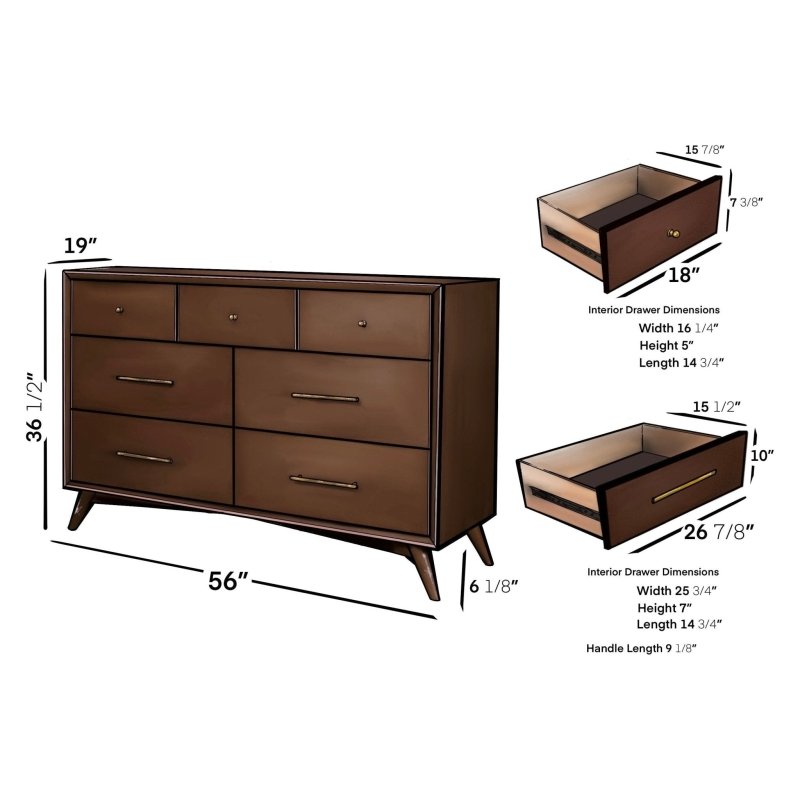 Flynn Dresser, Walnut - FCHF CITY