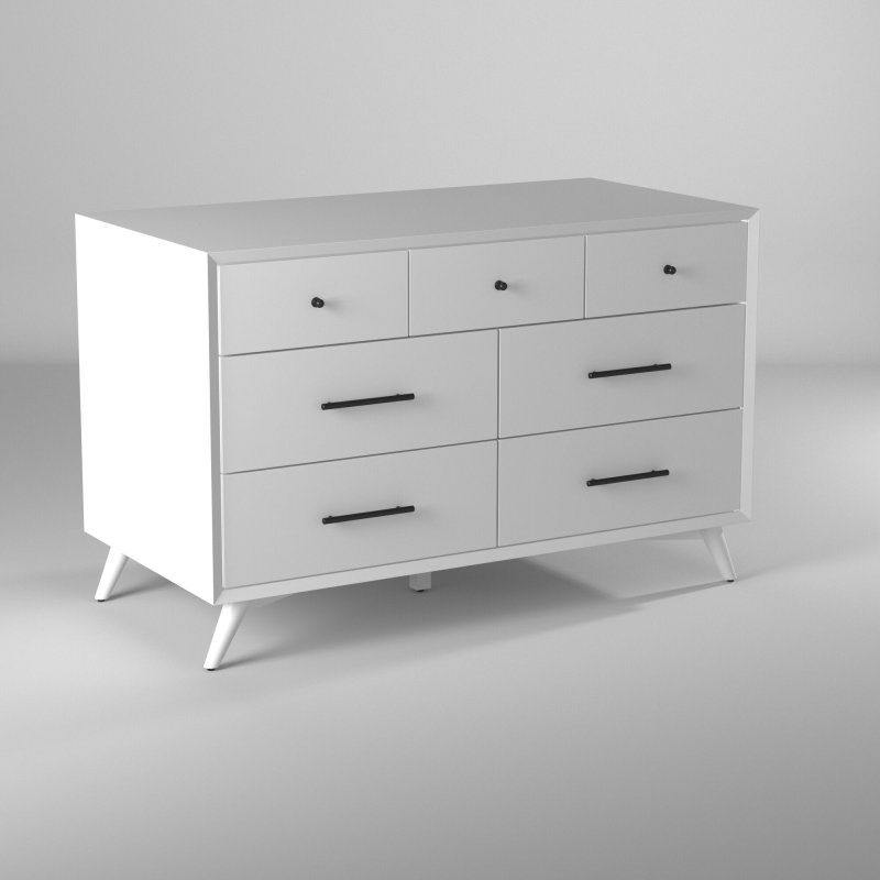 Flynn Dresser, White - FCHF CITY