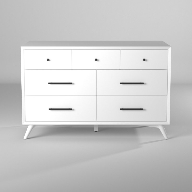 Flynn Dresser, White - FCHF CITY