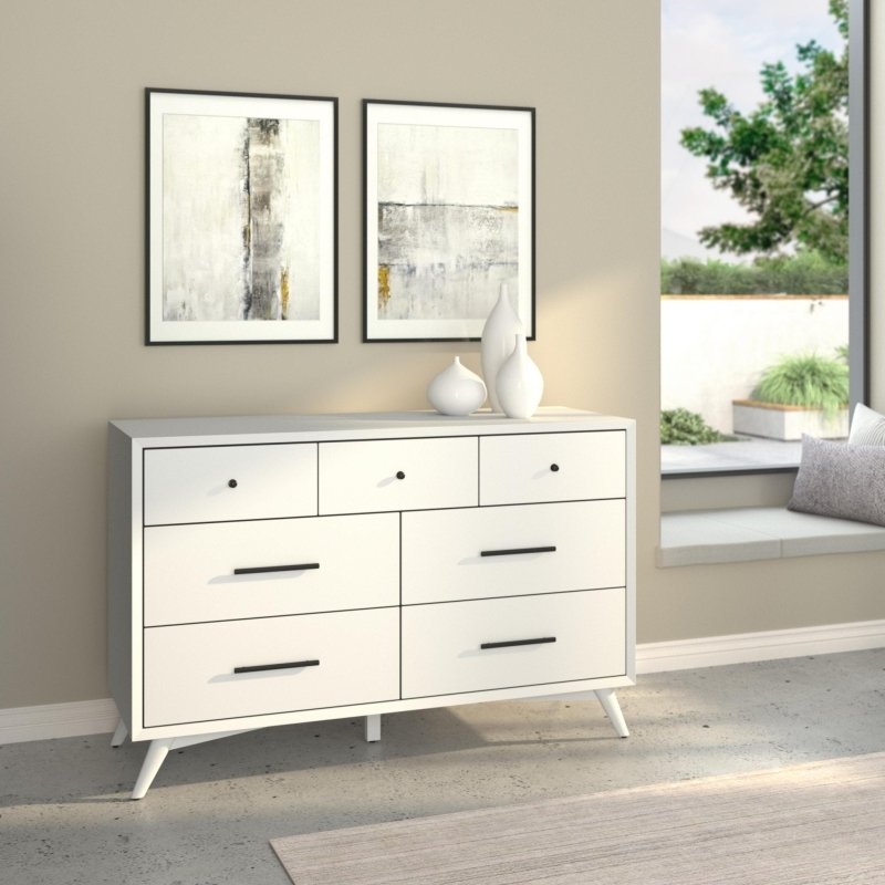 Flynn Dresser, White - FCHF CITY