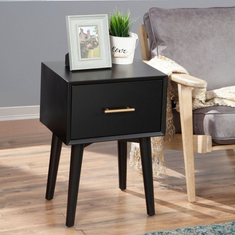 Flynn End Table, Black - FCHF CITY