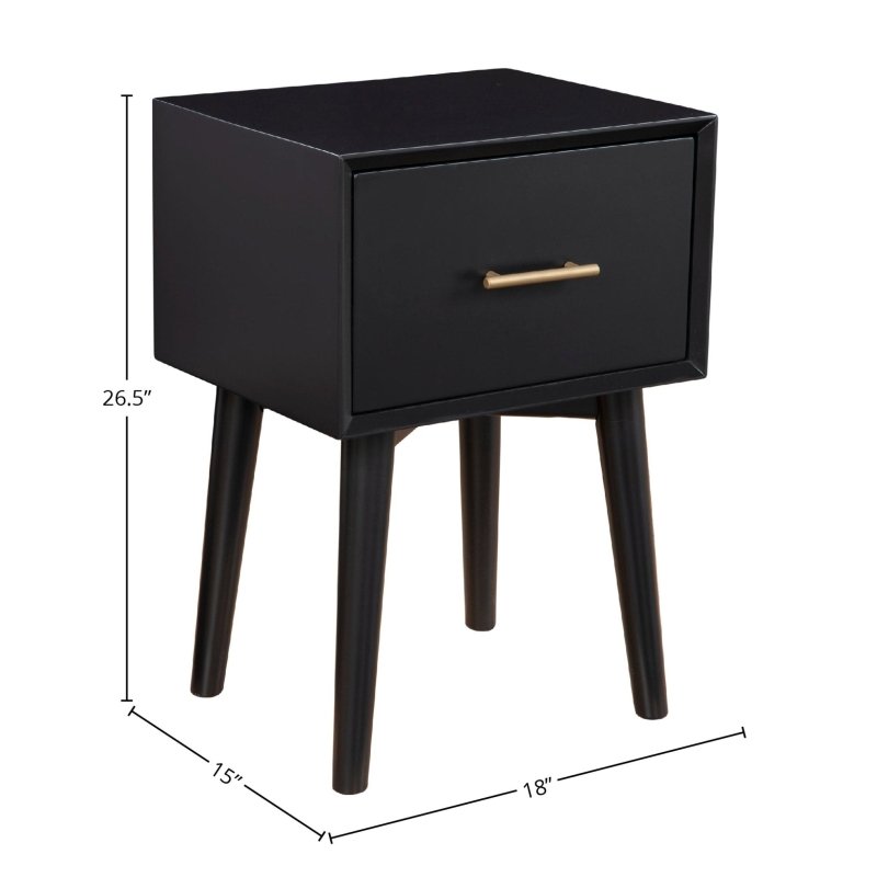 Flynn End Table, Black - FCHF CITY