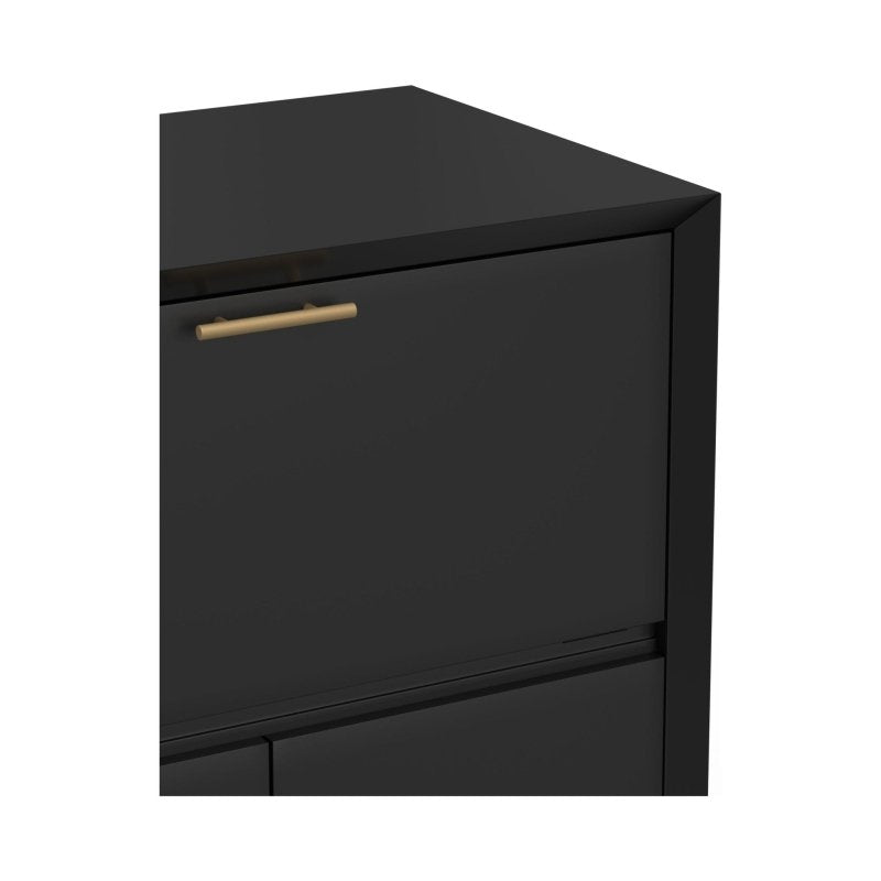 Flynn Large Bar Cabinet, Black - FCHF CITY