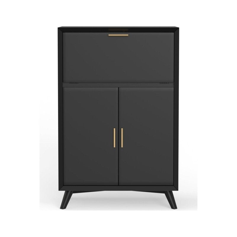 Flynn Large Bar Cabinet, Black - FCHF CITY