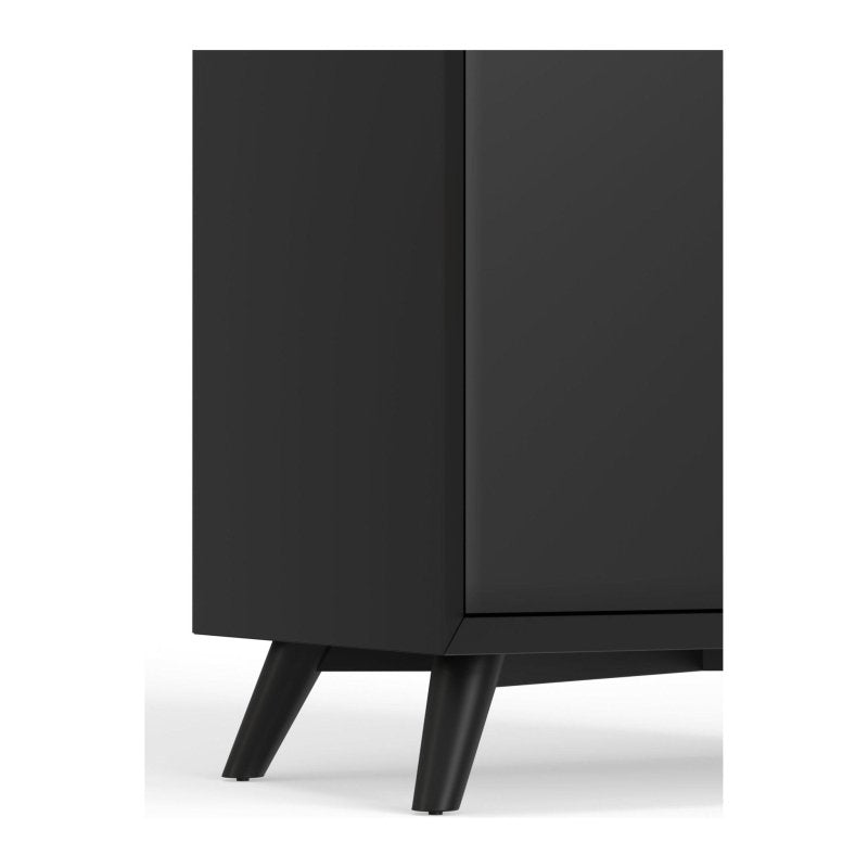 Flynn Large Bar Cabinet, Black - FCHF CITY