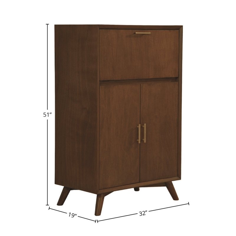 Flynn Large Bar Cabinet, Walnut - FCHF CITY