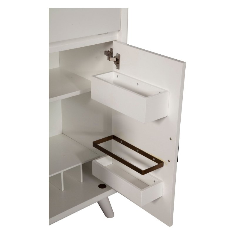 Flynn Large Bar Cabinet, White - FCHF CITY