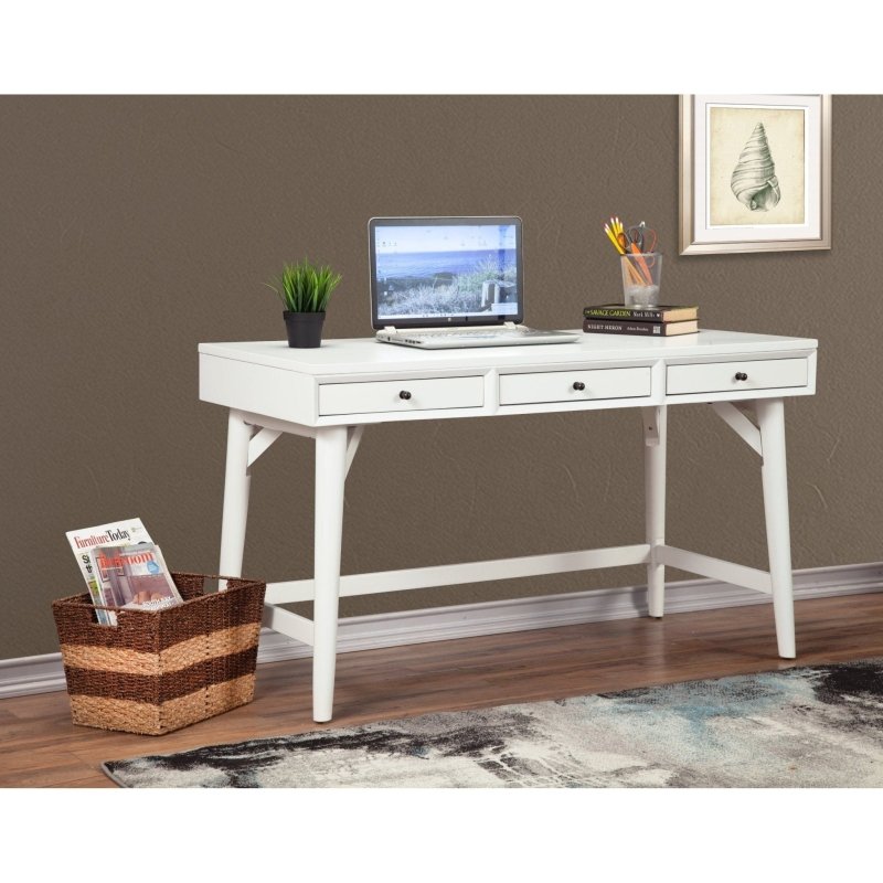 Flynn Large Desk, White - FCHF CITY