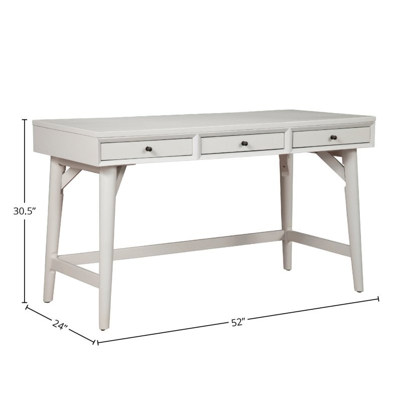 Flynn Large Desk, White - FCHF CITY