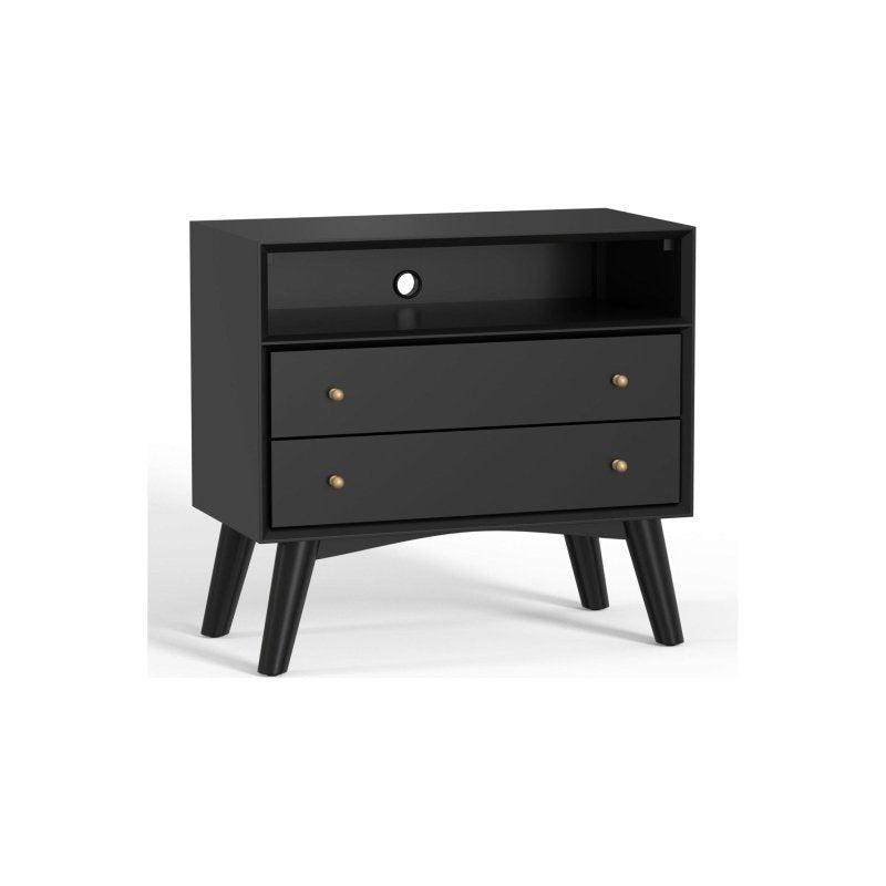 Flynn Large Nightstand, Black - FCHF CITY