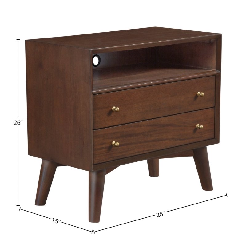 Flynn Large Nightstand, Walnut - FCHF CITY