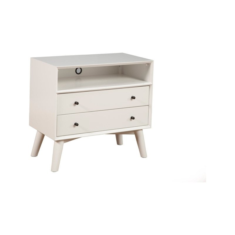 Flynn Large Nightstand, White - FCHF CITY