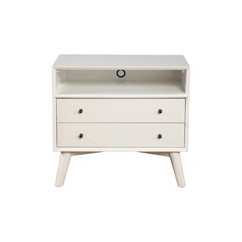 Flynn Large Nightstand, White - FCHF CITY