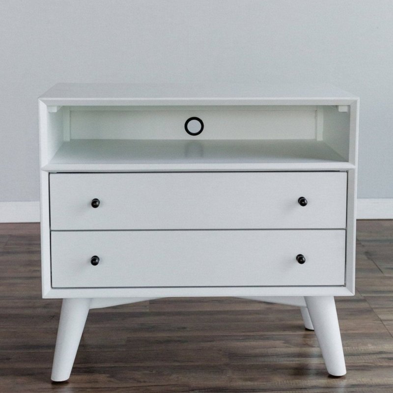 Flynn Large Nightstand, White - FCHF CITY