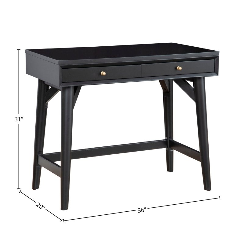 Flynn Mini Desk, Black - FCHF CITY