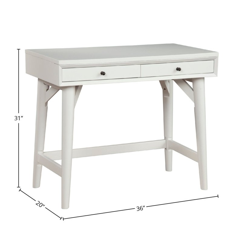 Flynn Mini Desk, White - FCHF CITY